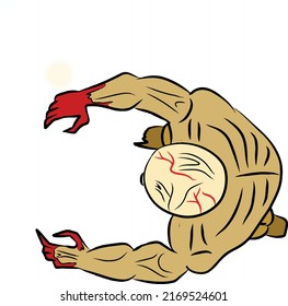 Halloween Zombie Vector Illustration Suitable For Logo or Anything - Spooky Monster
