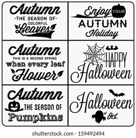 Halloween/Autumn Backgrounds. Vector Illustration