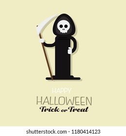 Halloween,Color background with grim reaper