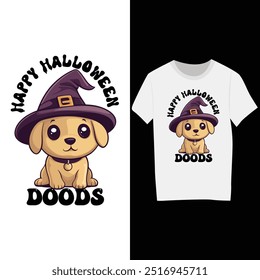 Halloween-happy Halloween doods-typography- unique-T-Shirt Design