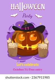 Halloween,Pumpkin Party poster,banner ,invitation card