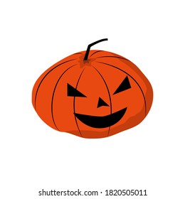  Halloween,pumpkin. Vector illustration  on an isolated white background.For Halloween holiday design, banner, print, poster, invitation.