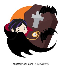 Halloween's Vampire and his Coffin