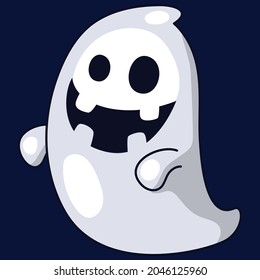 Halloween-Geist-Symbol, Vektorgrafik-Design