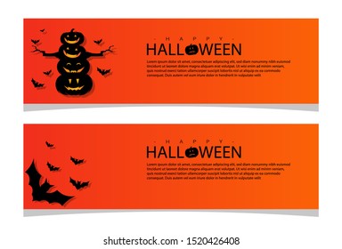 Halloween-themed banners, suitable for halloween elements, Halloween festivals and creepy themed festivals