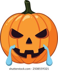 Emoji com tema de Halloween face vetor Ilustração