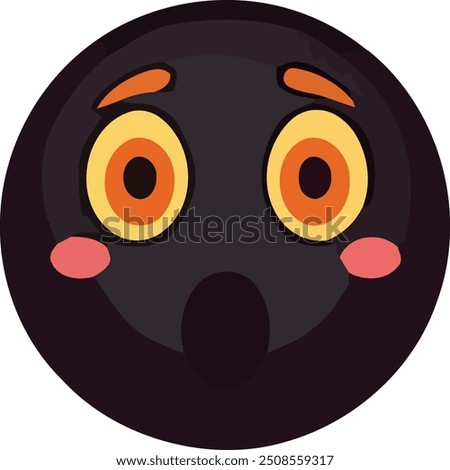 Halloween-themed emoji face vector Illustraton