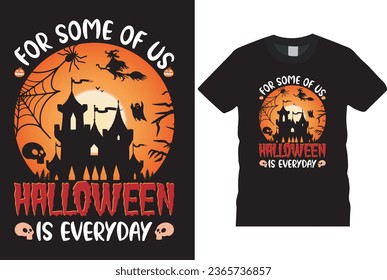 HalloweenTypography T shirt Template,VECTOR Illustration Art.