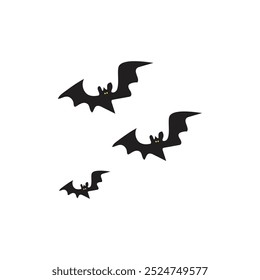 Coleção de morcegos de Hallowen, vetor de morcegos negros.