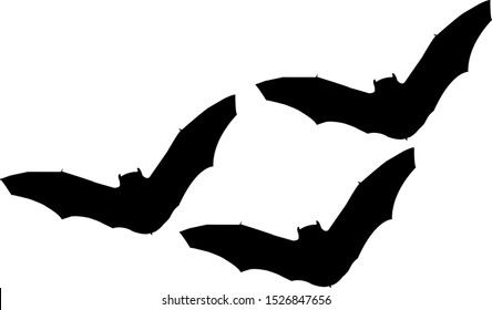 Hallowen bat vector silhouette for your card decoration