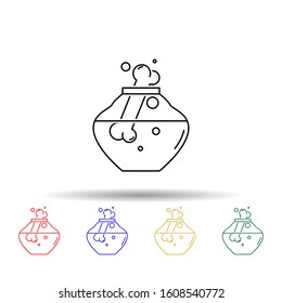hallowen bone in a jar multi color style icon. simple thin line, outline vector of halloween icons for ui and ux, website or mobile application