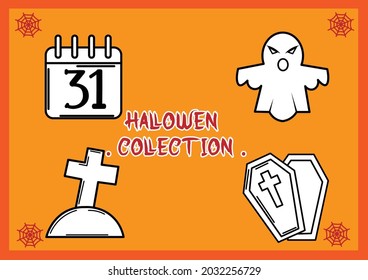 Hallowen collection part 4 for illustrations of posters, celebrations and children's books