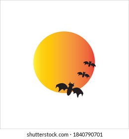Hallowen icon logo, vector design illustration 