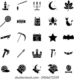 Icono de Halloween en estilo sólido perfecto para la presentación y cualquier propósito