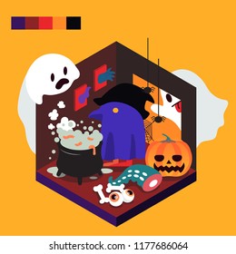 Hallowen illustration vector