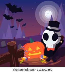 Hallowen illustration vector cartoon