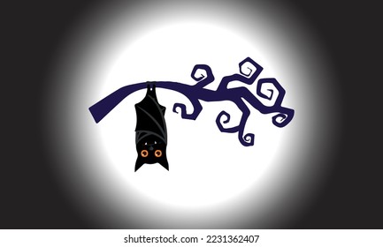 Hallowen logo cartoon poster halloween black background vector 