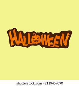 Ilustración vectorial del logo de Hallowen para la fiesta de hallowen