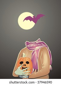 Hallowen - a mysterious figure, vector art