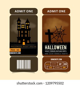Hallowen party borchure design vector 