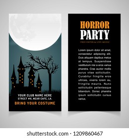 Hallowen party borchure design vector 
