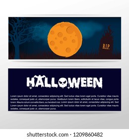 Hallowen party borchure design vector 