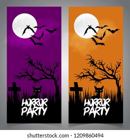 Hallowen party borchure design vector 