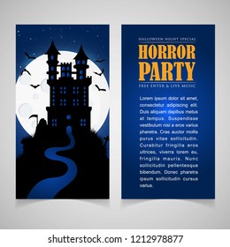 Hallowen party borchure design vector 