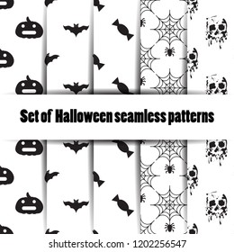 Hallowen pattern of flying bats. Vector seamless background. Ready for printing on textile and other seamless design.