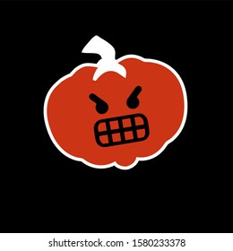 hallowen red simple logo template