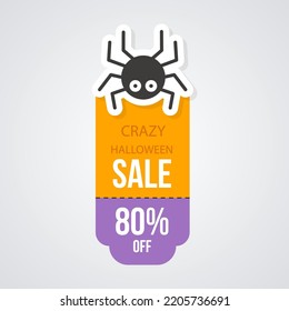 Hallowen Sale Stickers Design Vector