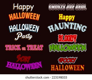 Hallowen Text Styles - use graphic styles panel to apply styles