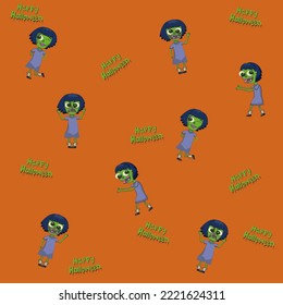 Hallowen Zombie Print Kids Holiday Kids Clothes — стоковий вектор
Hallowen zombie print for kids holiday, kids clothes.