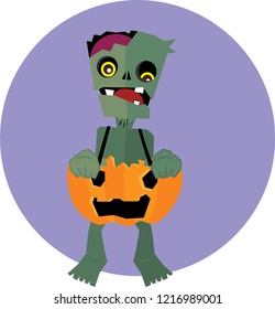 hallowen zombie pumpkn
