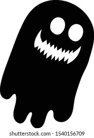 Hallowen's ghost silhouette, using vector style