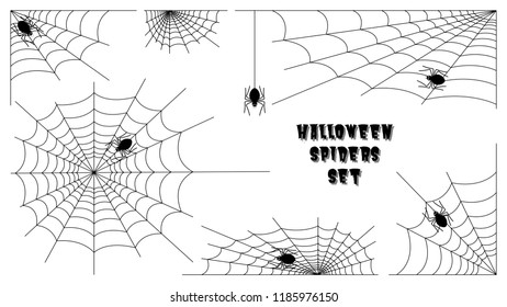 Hallowing spiders, web and net 