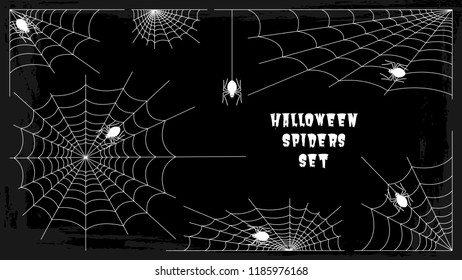 Hallowing spiders, web and net 