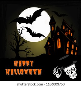 Hallowing vector postcard vector