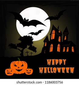 Hallowing vector postcard vector