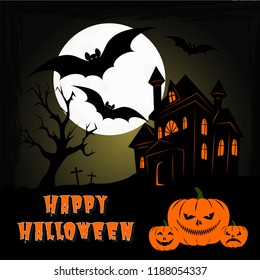 Hallowing vector postcard vector