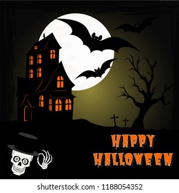 Hallowing vector postcard vector