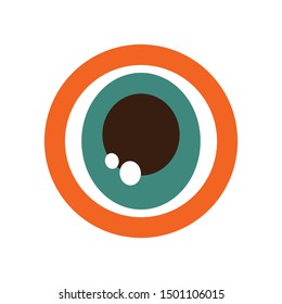 hallowween icon, eye logo vector