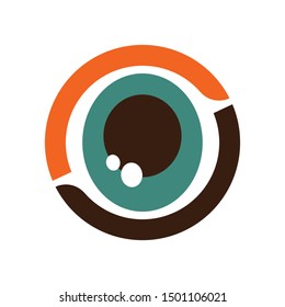hallowween icon, eye logo vector