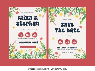 Halloz Wedding Save the Date Card