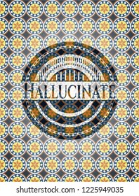 Hallucinate arabesque emblem. arabic decoration.