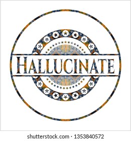 Hallucinate arabic emblem background. Arabesque decoration.