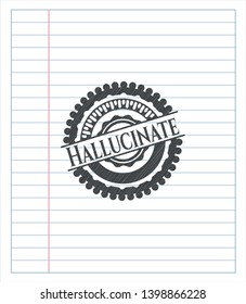 Hallucinate pencil effect. Vector Illustration. Detailed.