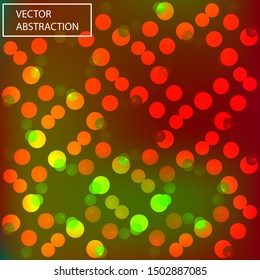 Hallucination. Crazy optical illusion. Alive caleidoscopic drug effects. Abstract red vector illustration. Original gradient background of shining figures. Sphere-shaped structures. Magic ornament.