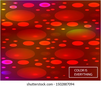 Hallucination. Crazy optical illusion. Alive caleidoscopic drug effects. Abstract red vector illustration. Original gradient background of shining figures. Sphere-shaped structures. Magic ornament.