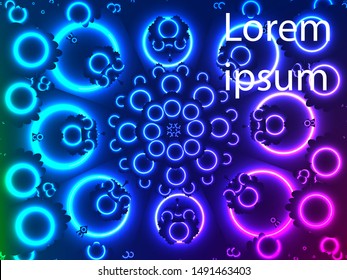 Hallucination. Creative surreal illusive blue vector background for design like a drug trip, surrealistic crazy cover. Modern psychedelic trendy fantastic op art, kaleidoscopic optical illusion.